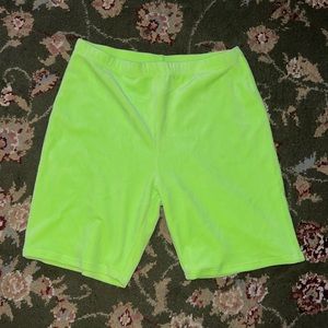 Fashion nova neon green gym shorts